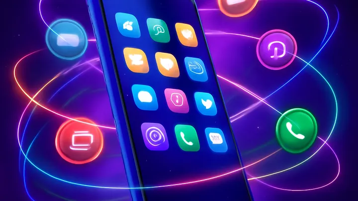 89DB BAT COM - Sleek smartphone floating in space 89DB BAT COM Sleek smartphone floating in space